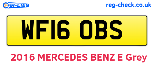 WF16OBS are the vehicle registration plates.