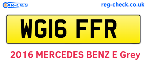 WG16FFR are the vehicle registration plates.