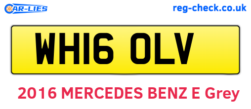 WH16OLV are the vehicle registration plates.