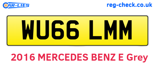 WU66LMM are the vehicle registration plates.