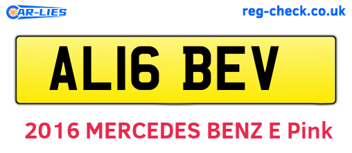 AL16BEV are the vehicle registration plates.
