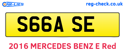 S66ASE are the vehicle registration plates.