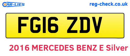FG16ZDV are the vehicle registration plates.