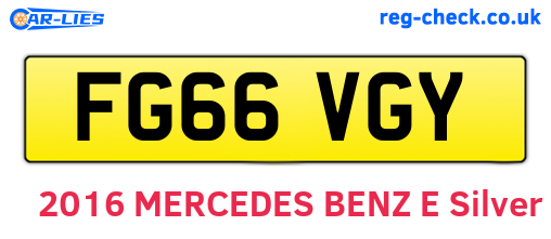 FG66VGY are the vehicle registration plates.