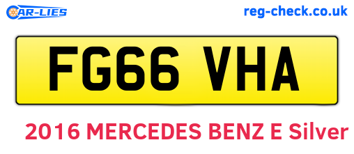 FG66VHA are the vehicle registration plates.