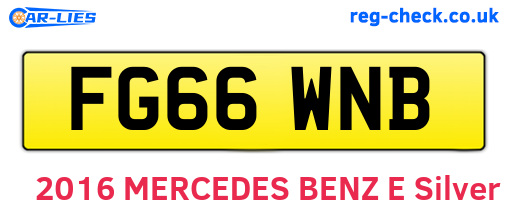 FG66WNB are the vehicle registration plates.