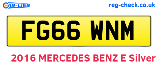 FG66WNM are the vehicle registration plates.