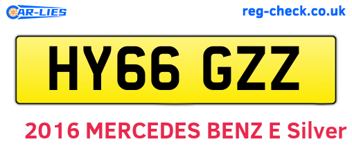 HY66GZZ are the vehicle registration plates.