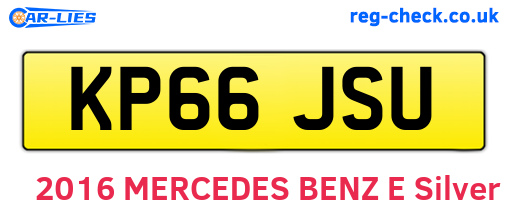 KP66JSU are the vehicle registration plates.
