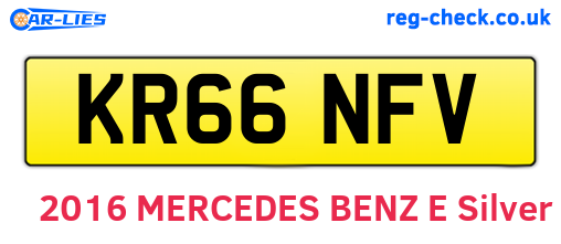 KR66NFV are the vehicle registration plates.