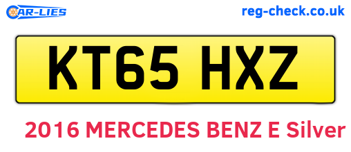 KT65HXZ are the vehicle registration plates.