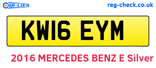 KW16EYM are the vehicle registration plates.