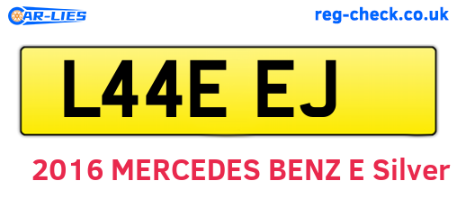 L44EEJ are the vehicle registration plates.