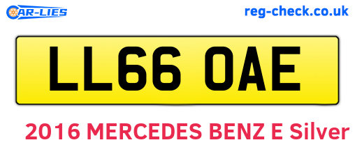 LL66OAE are the vehicle registration plates.