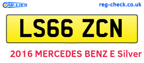 LS66ZCN are the vehicle registration plates.