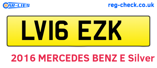 LV16EZK are the vehicle registration plates.