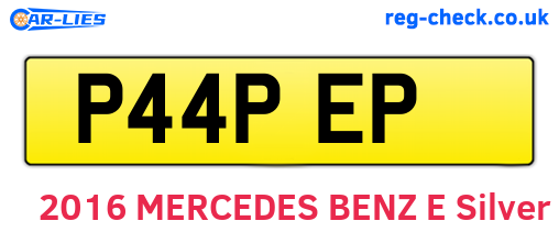 P44PEP are the vehicle registration plates.