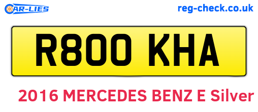 R800KHA are the vehicle registration plates.