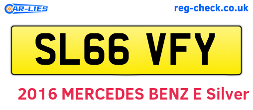 SL66VFY are the vehicle registration plates.