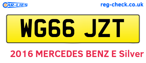 WG66JZT are the vehicle registration plates.