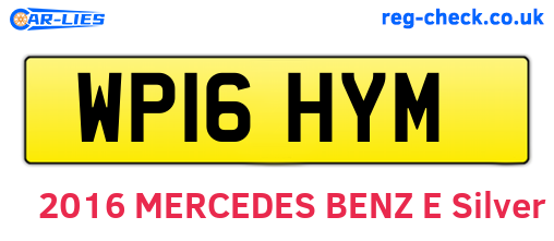 WP16HYM are the vehicle registration plates.