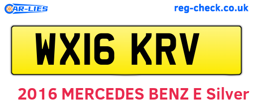 WX16KRV are the vehicle registration plates.