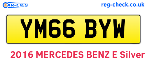 YM66BYW are the vehicle registration plates.