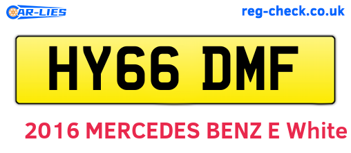 HY66DMF are the vehicle registration plates.
