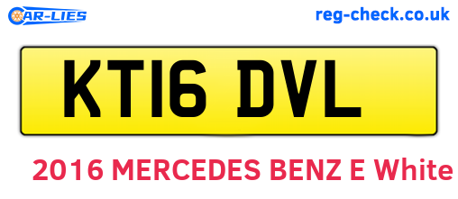 KT16DVL are the vehicle registration plates.