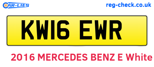 KW16EWR are the vehicle registration plates.