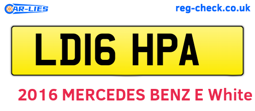 LD16HPA are the vehicle registration plates.