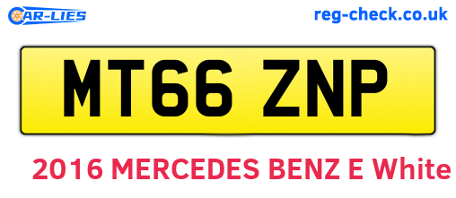 MT66ZNP are the vehicle registration plates.