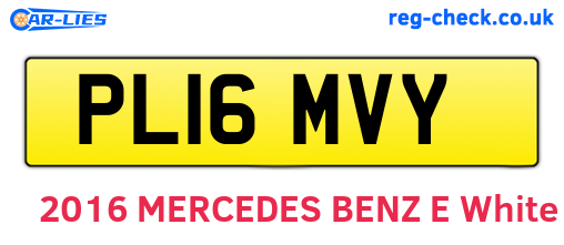 PL16MVY are the vehicle registration plates.