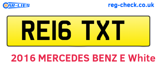 RE16TXT are the vehicle registration plates.