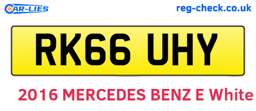 RK66UHY are the vehicle registration plates.