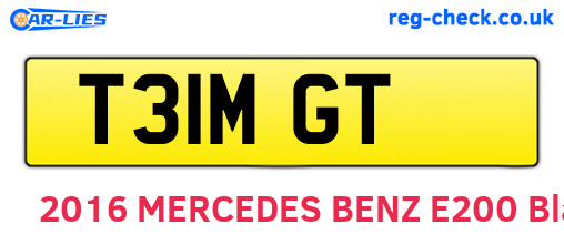 T31MGT are the vehicle registration plates.