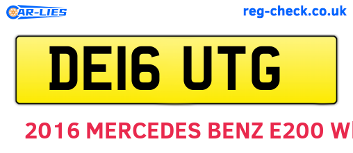 DE16UTG are the vehicle registration plates.