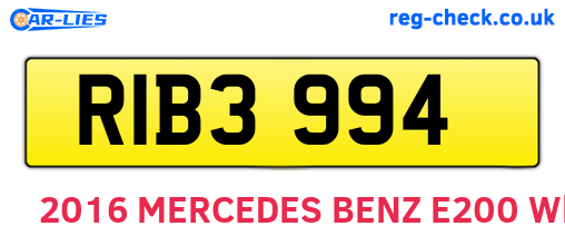 RIB3994 are the vehicle registration plates.