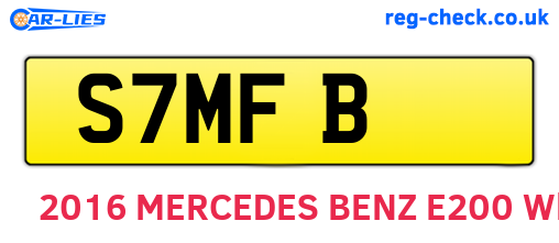 S7MFB are the vehicle registration plates.