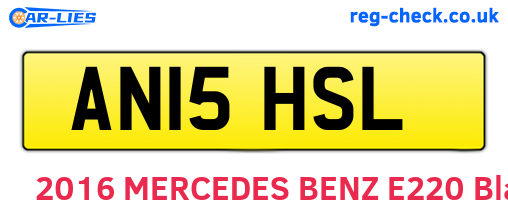 AN15HSL are the vehicle registration plates.