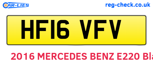 HF16VFV are the vehicle registration plates.