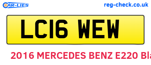 LC16WEW are the vehicle registration plates.