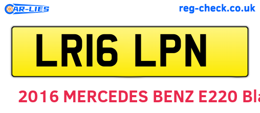 LR16LPN are the vehicle registration plates.