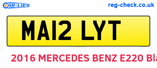 MA12LYT are the vehicle registration plates.