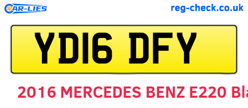 YD16DFY are the vehicle registration plates.