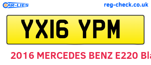 YX16YPM are the vehicle registration plates.