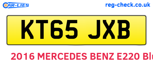 KT65JXB are the vehicle registration plates.