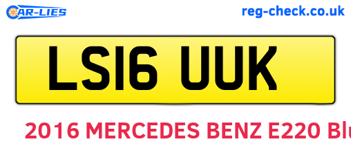 LS16UUK are the vehicle registration plates.