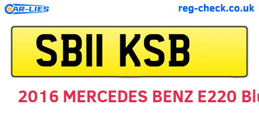 SB11KSB are the vehicle registration plates.