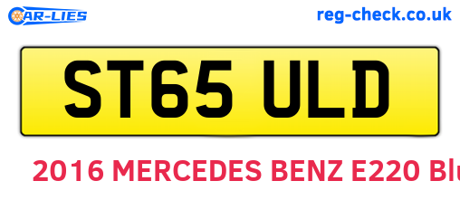 ST65ULD are the vehicle registration plates.